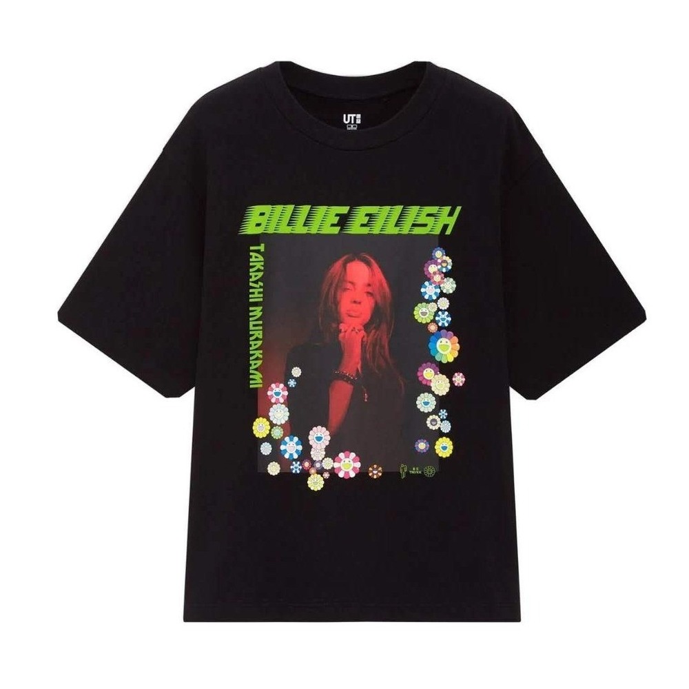 Uniqlo Billie Eilish Takashi Murakami T-Shirt Black Large